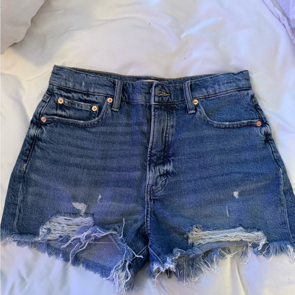 Lucky Brand Blue Distressed Jean Shorts